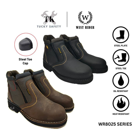 WR8025 - WEST RIDER MEN'S WORKING SAFETY BOOT / KASUT SAFETY KERJA LELAKI / MEN'S LEATHER WORKING SAFETY BOOT