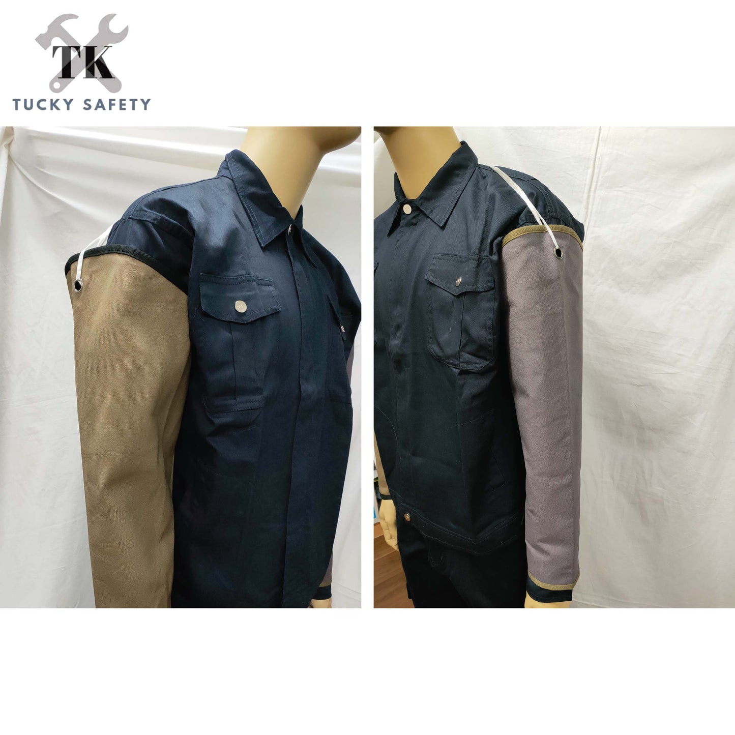 WELDING ARM SLEEVE GUARD - WORK SPARK RESISTANT HEAT RESISTANT SPLIT READY STOCK HAND PROTECTION