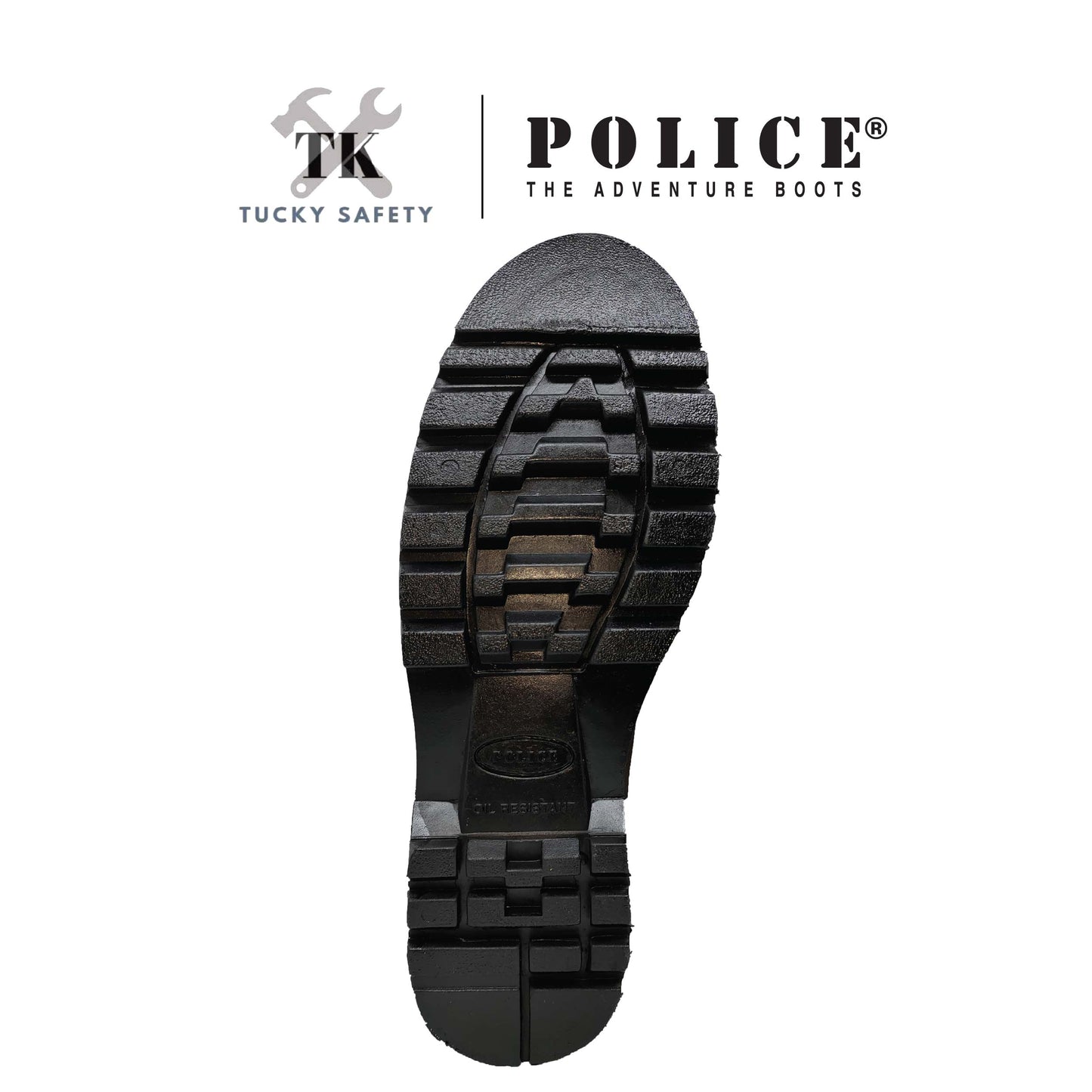 93584 SERIES POLICE PREMIUM LEATHER SAFETY BOOT MEN'S HEAVY DUTY SAFETY BOOT KASUT KERJA BOOT LELAKI HIGH CUT BOOT