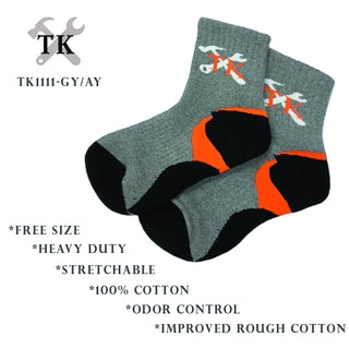 TK1111 SOCKS - READY STOCK TK HEAVY DUTY SAFETY MEN SOCK / STOKING LELAKI KERJA TAHAN LASAK / STRETCHABLE 100% COTTON