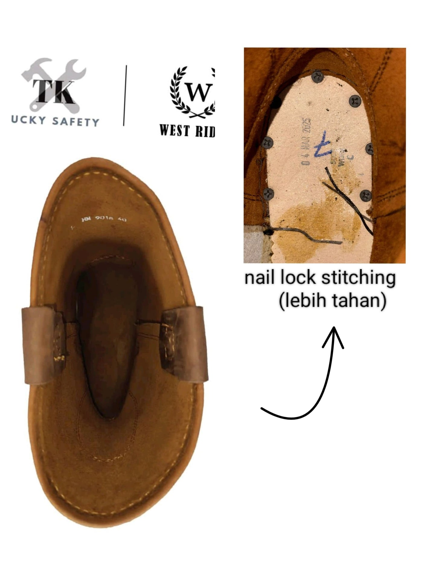 WR9018 BG - WEST RIDER SAFETY BOOT / KASUT SAFETY KERJA / LEATHER SAFETY BOOT HEAVY DUTY SAFETY BOOT HIGH CUT BOOT