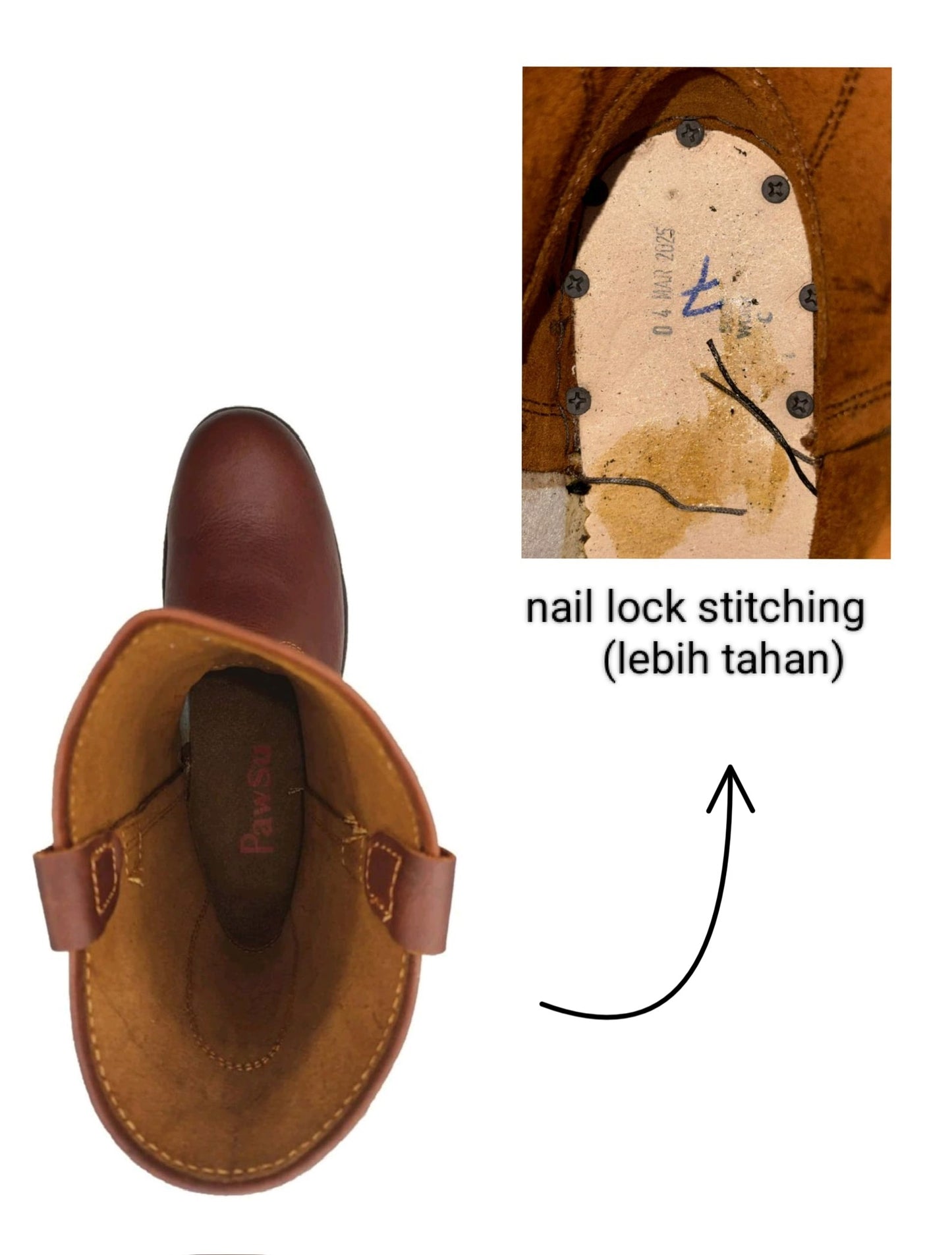 PS801 SERIES PAWSU MEN'S SAFETY BOOT / STEEL TOE PLATE HEAVY DUTY SAFETY BOOT / KASUT KERJA LELAKI