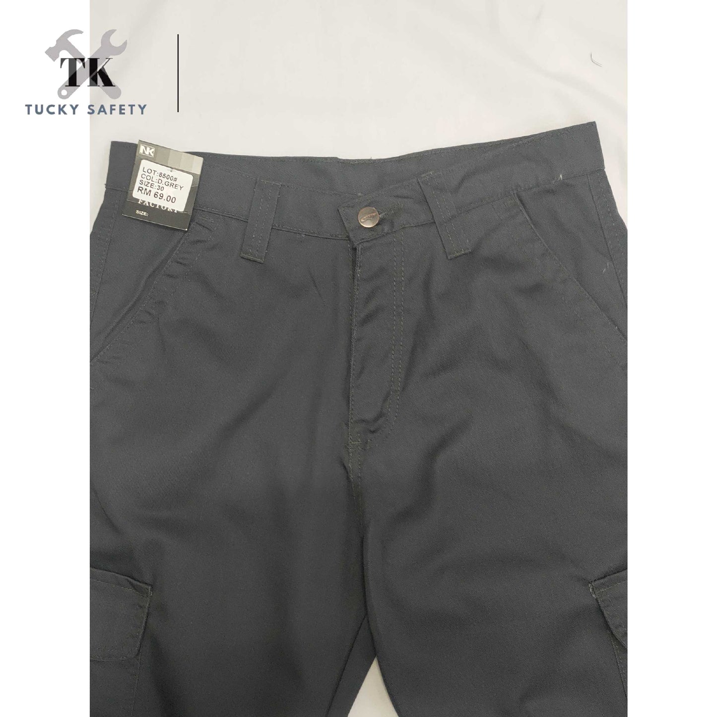 NK-8500 NK WORKING LONG PANTS WITH 2 REFLECTOR / STRAIGHT CUT CARGO PANTS / SELUAR PANJANG KERJA 2 LINE PANTULAN 2 GARIS LINE PANTUL