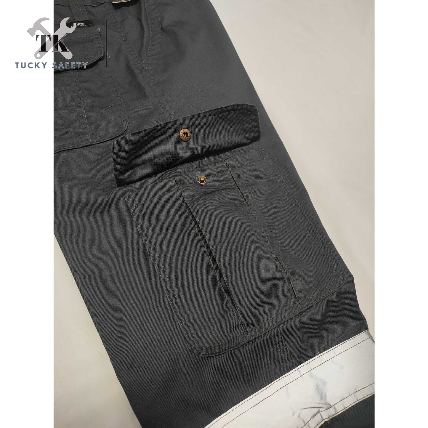 NK-8500 NK WORKING LONG PANTS WITH 2 REFLECTOR / STRAIGHT CUT CARGO PANTS / SELUAR PANJANG KERJA 2 LINE PANTULAN 2 GARIS LINE PANTUL