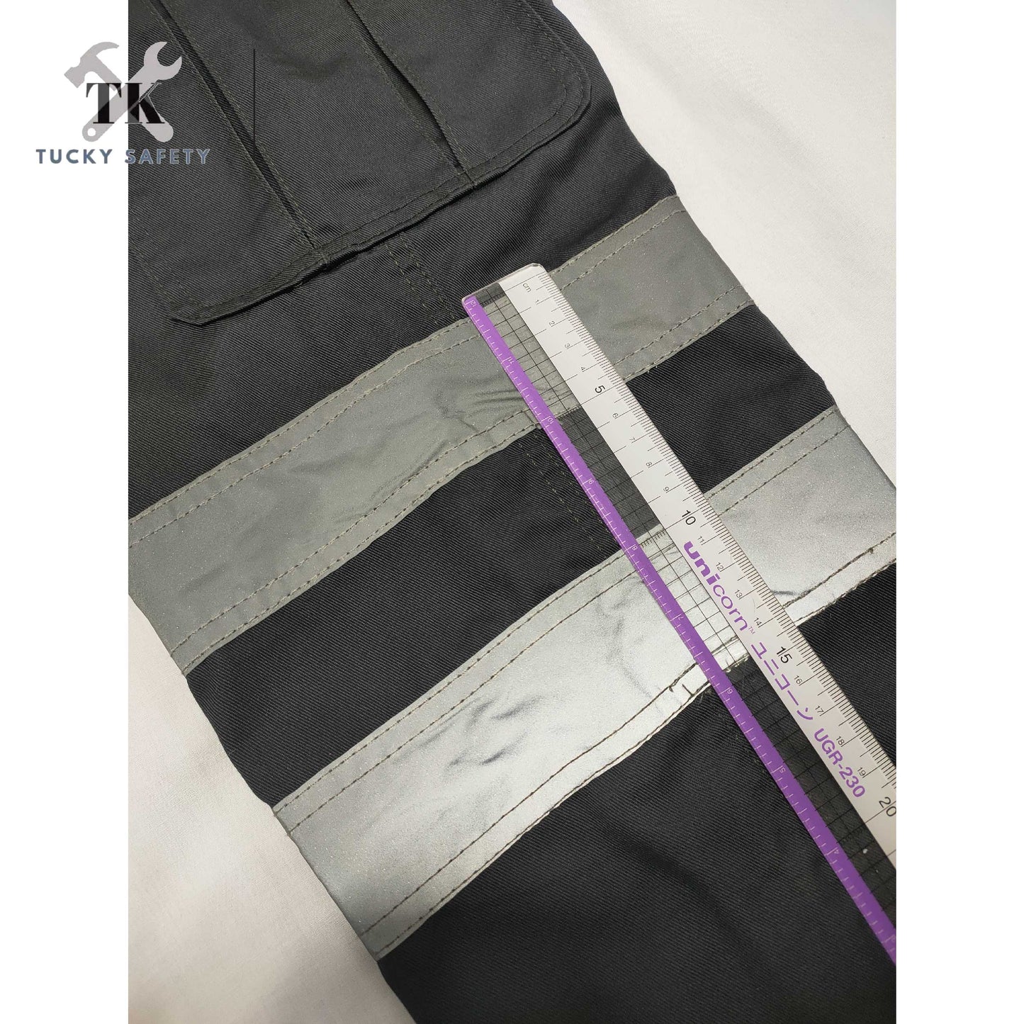 NK-8500 NK WORKING LONG PANTS WITH 2 REFLECTOR / STRAIGHT CUT CARGO PANTS / SELUAR PANJANG KERJA 2 LINE PANTULAN 2 GARIS LINE PANTUL