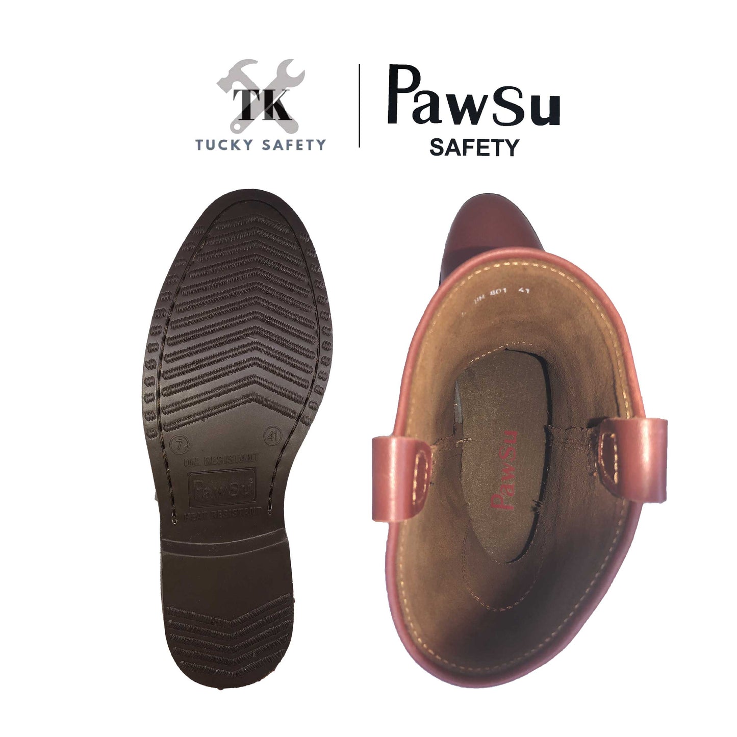 PS215 SERIES PAWSU MEN'S SAFETY BOOT / STEEL TOE PLATE HEAVY DUTY SAFETY BOOT / KASUT KERJA LELAKI