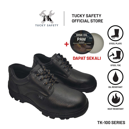 TK100 SERIES TK BUT KESELAMATAN LELAKI MEN'S SAFETY SHOES / STEEL TOE STEEL PLATE / KASUT KERJA LELAKI SAFETY BOOT