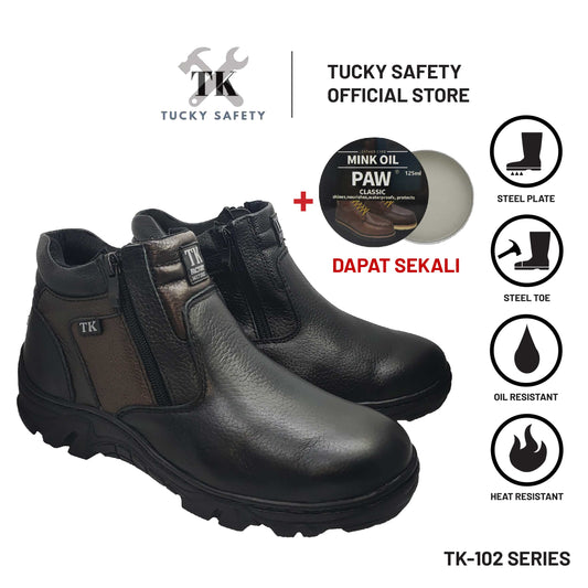 TK102 SERIES TK BUT KESELAMATAN LELAKI MEN'S SAFETY SHOES / STEEL TOE STEEL PLATE / KASUT KERJA LELAKI SAFETY BOOT