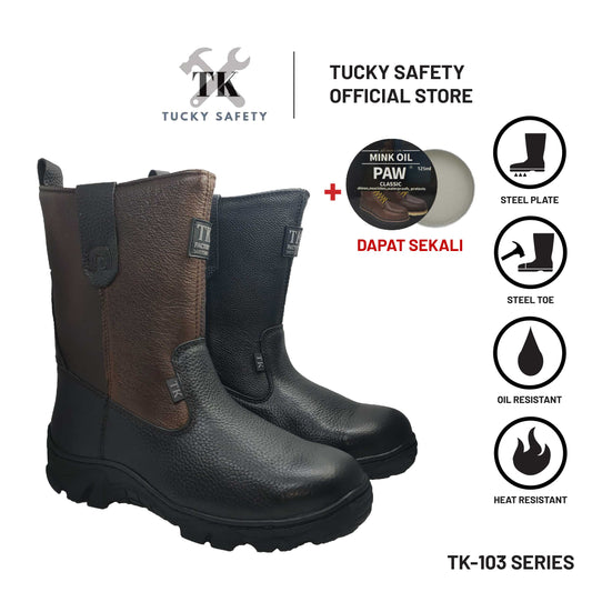 TK103 SERIES TK BUT KESELAMATAN LELAKI MEN'S SAFETY SHOES / STEEL TOE STEEL PLATE / KASUT KERJA LELAKI SAFETY BOOT