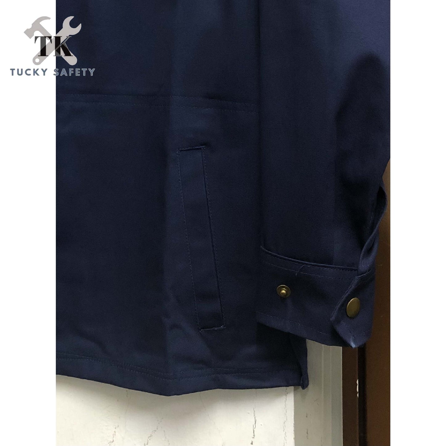 TK 3800 - 240GSM SIZE XS - 5XL TK SAFETY JACKET TEBAL / WORKING JACKET / SLEEVE GOLD BUTTON / CLOTHES BAJU KERJA LELAKI