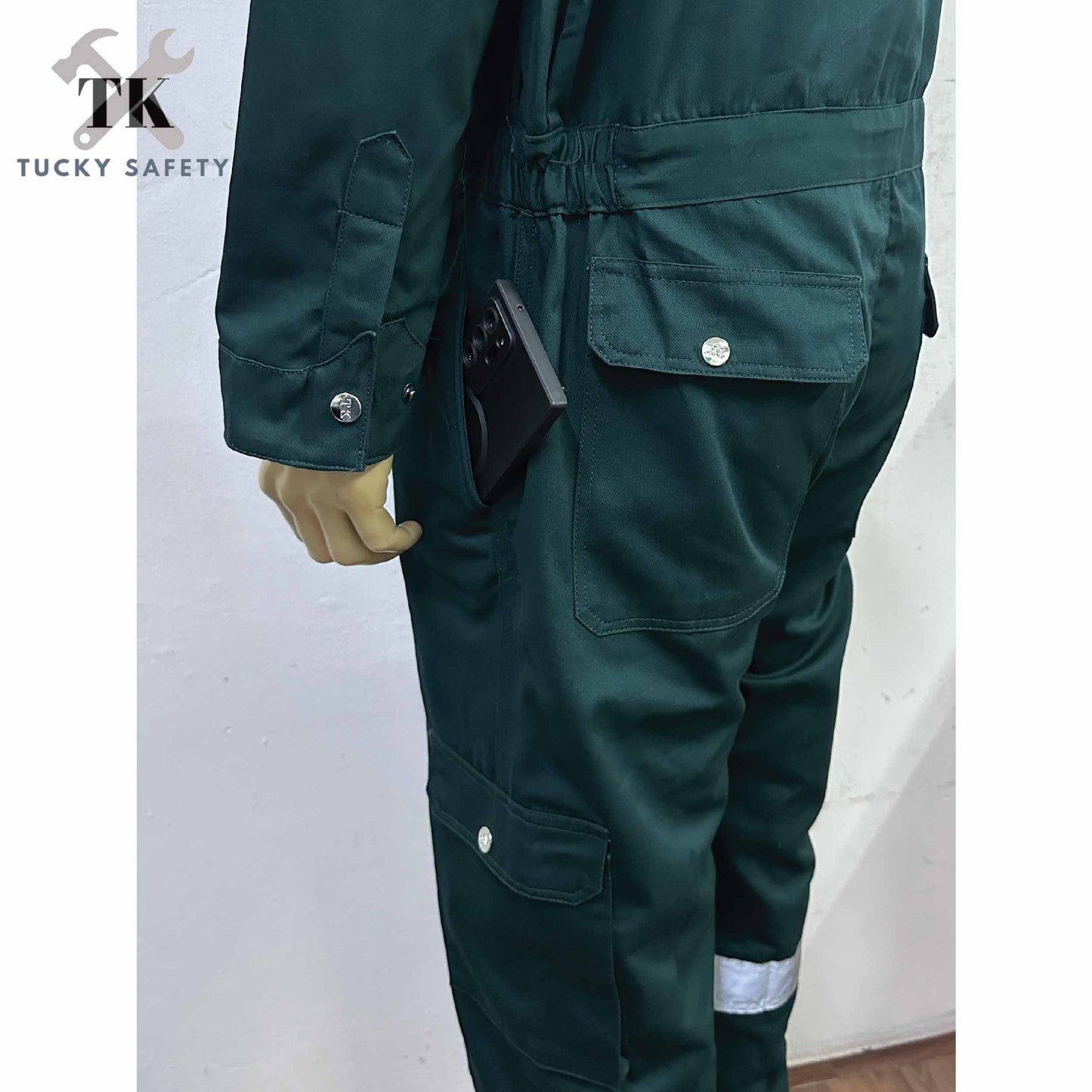 TK9930 - TK 100% COTTON MEN'S WORKING COVERALL WITH BUTTON / DOUBLE ZIPPER / COVERALL KERJA LELAKI COVERALL