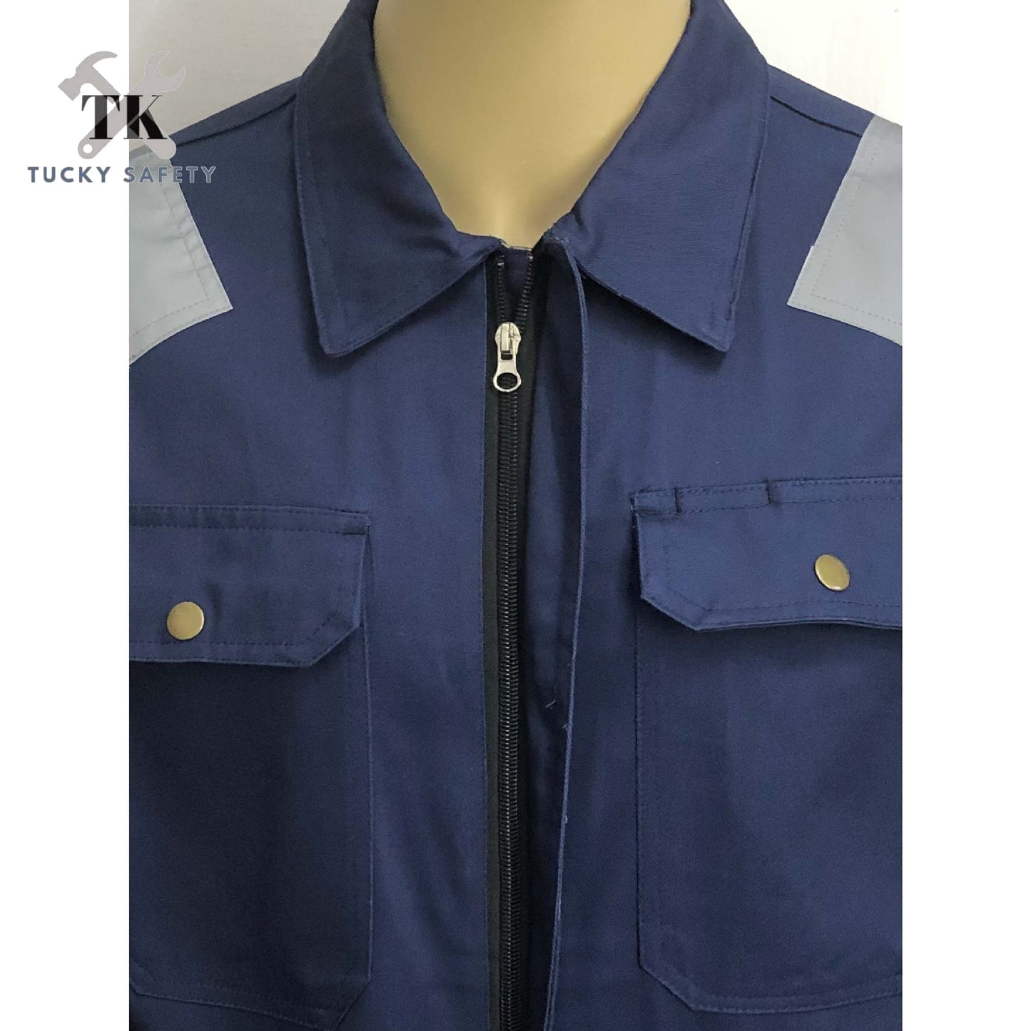 TK8810 - TK SAFETY REFLECTIVE COVERALL - HEAVY DUTY COVERALL SAFETY COVERALL Thick Material Kain Tebal 240gsm