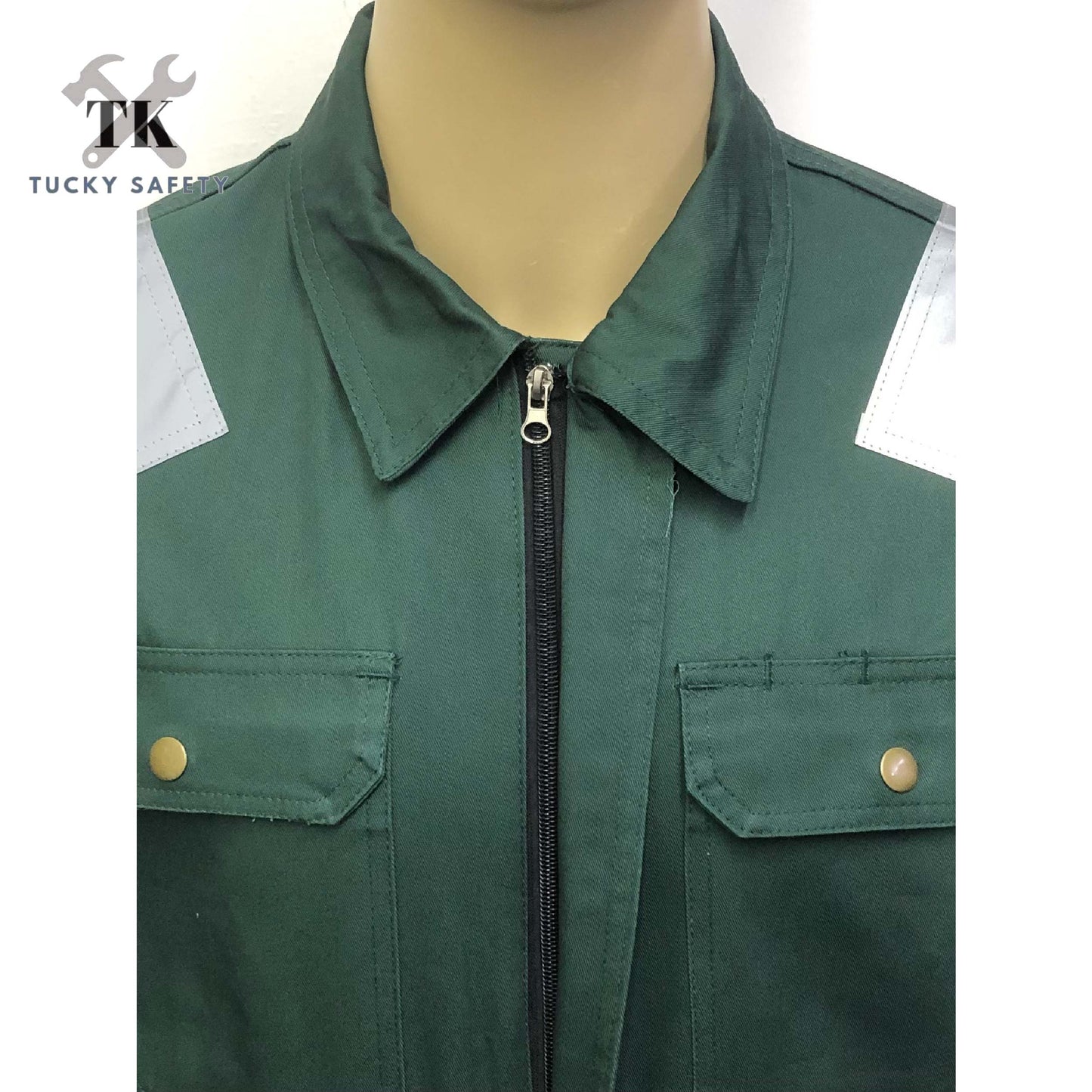 TK8810 - TK SAFETY REFLECTIVE COVERALL - HEAVY DUTY COVERALL SAFETY COVERALL Thick Material Kain Tebal 240gsm