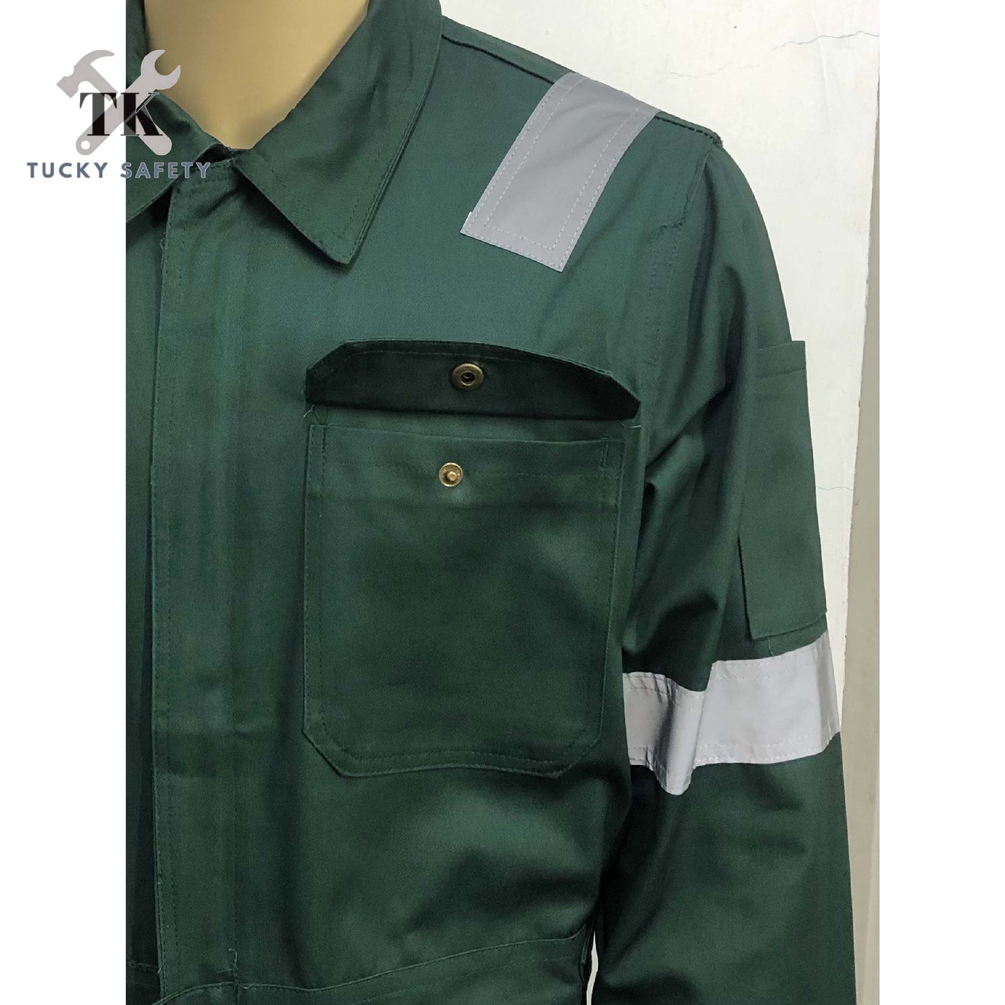 TK8810 - TK SAFETY REFLECTIVE COVERALL - HEAVY DUTY COVERALL SAFETY COVERALL Thick Material Kain Tebal 240gsm