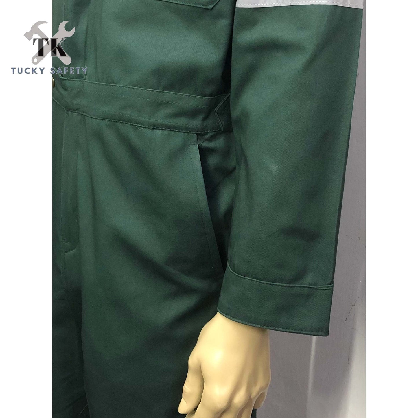 TK8810 - TK SAFETY REFLECTIVE COVERALL - HEAVY DUTY COVERALL SAFETY COVERALL Thick Material Kain Tebal 240gsm