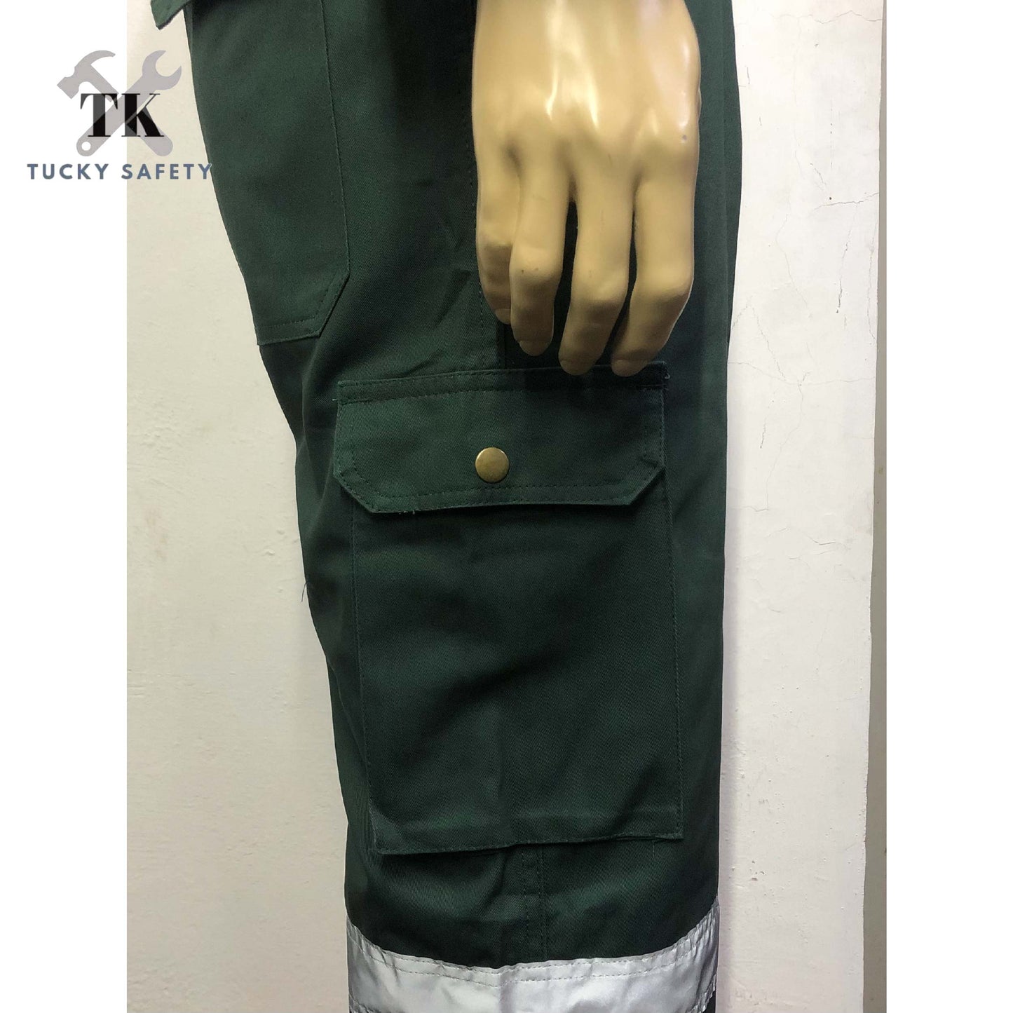 TK8810 - TK SAFETY REFLECTIVE COVERALL - HEAVY DUTY COVERALL SAFETY COVERALL Thick Material Kain Tebal 240gsm