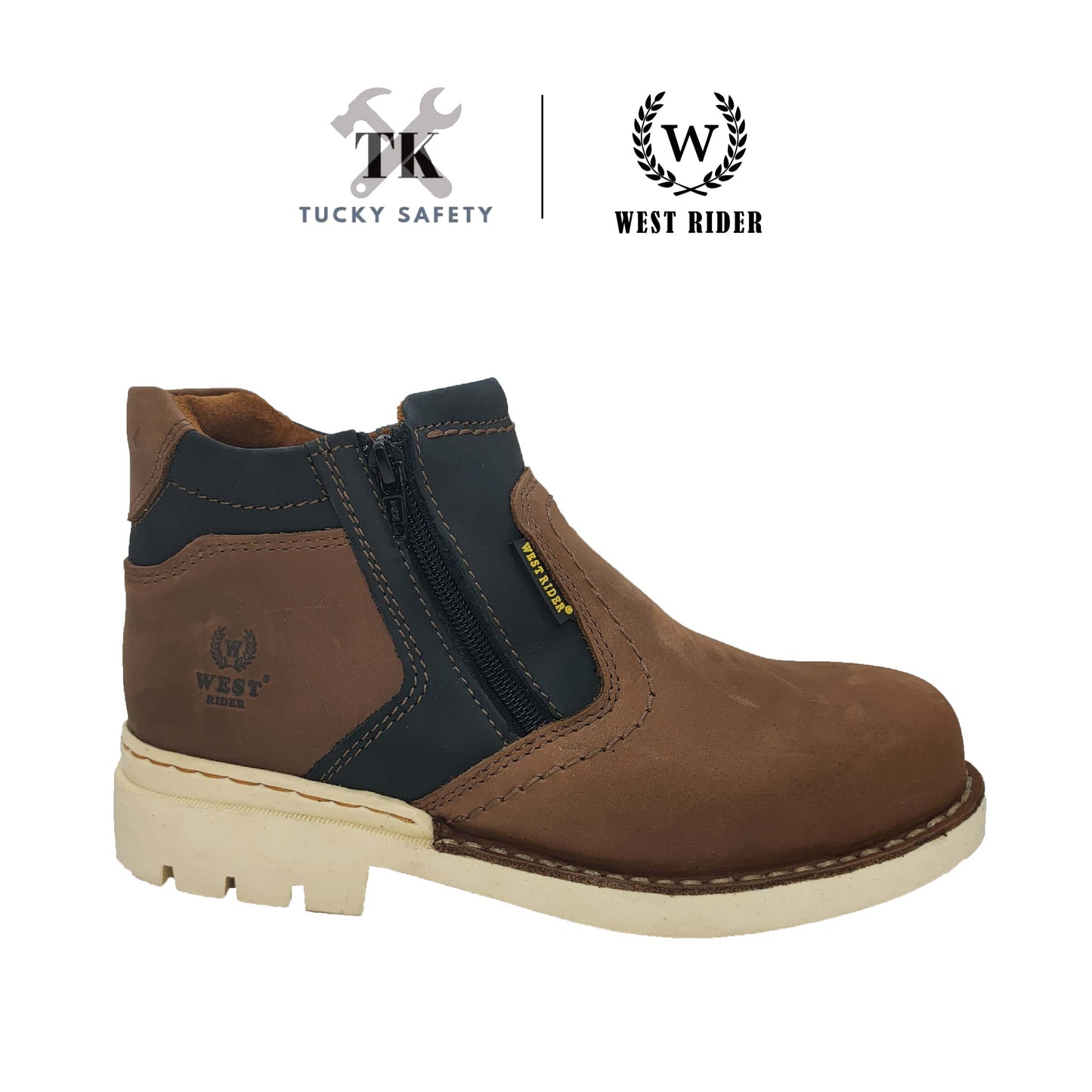 WR9019 BG -WEST RIDER MEN'S WORKING SAFETY BOOT / KASUT SAFETY KERJA LELAKI / MEN'S LEATHER WORKING SAFETY BOOT