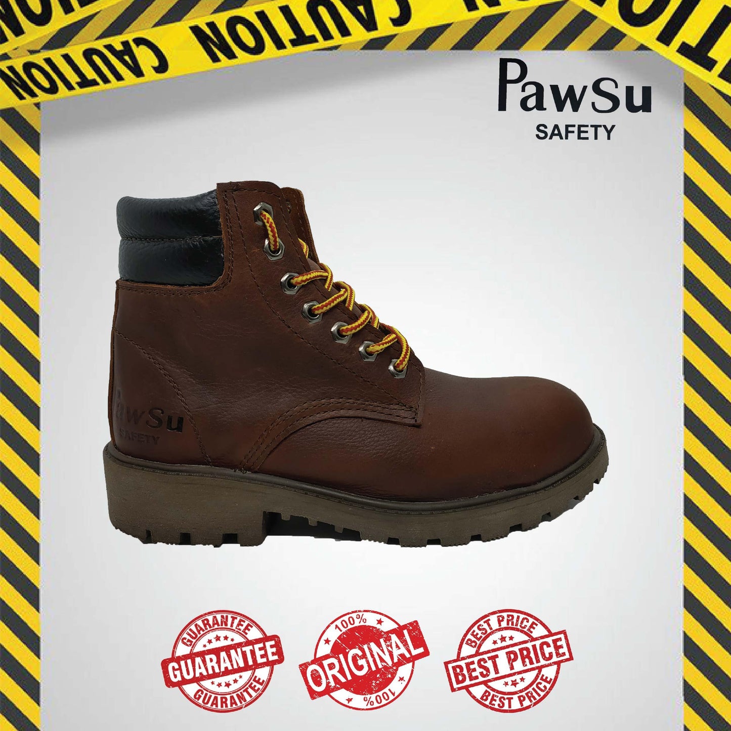 PS907 SERIES PAWSU MEN'S SAFETY BOOT / STEEL TOE PLATE HEAVY DUTY SAFETY BOOT / KASUT KERJA LELAKI
