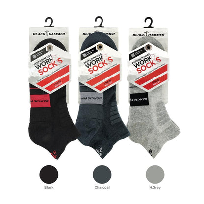 ST00222 - BLACK HAMMER Heavy Duty Sport Series Thick Sport Sock Low Ankle Socks Durable Comfort Cotton Sock Breathable Stokin Lelaki Kerja