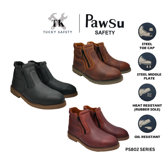 PS802-PAWSU LEATHER SAFETY BOOT