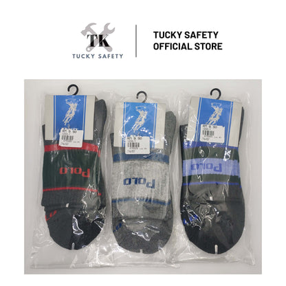 1233-Y [ POLO ] ORIGINAL MEN'S SPORT SOCK / STOKING SUKAN LELAKI (RANDOM COLOUR)