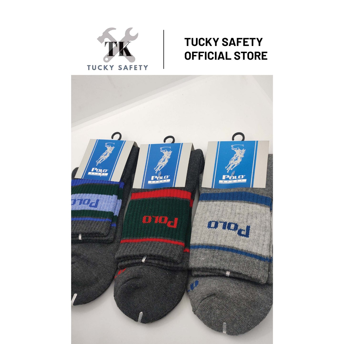 1233-Y [ POLO ] ORIGINAL MEN'S SPORT SOCK / STOKING SUKAN LELAKI (RANDOM COLOUR)