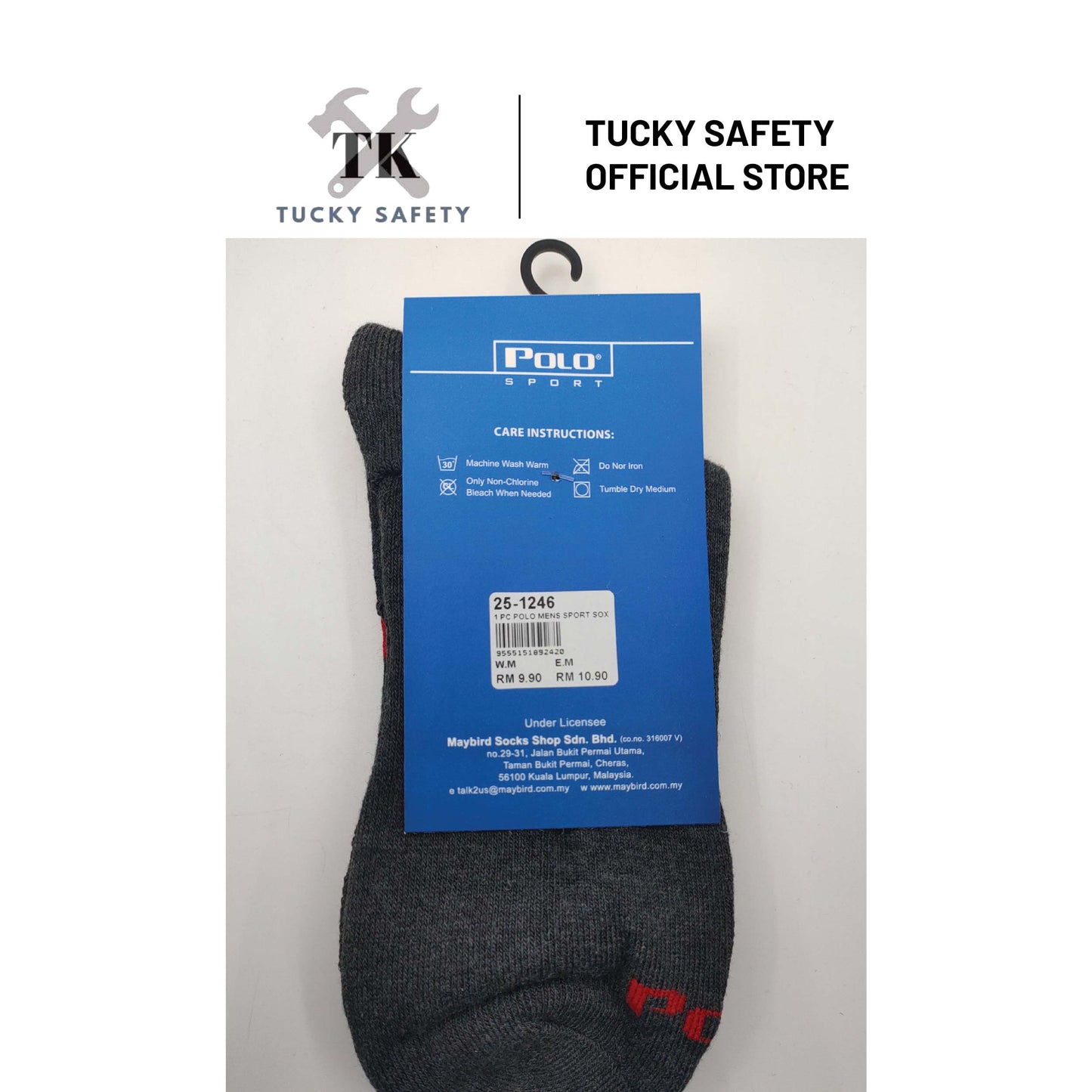 1233-Y [ POLO ] ORIGINAL MEN'S SPORT SOCK / STOKING SUKAN LELAKI (RANDOM COLOUR)