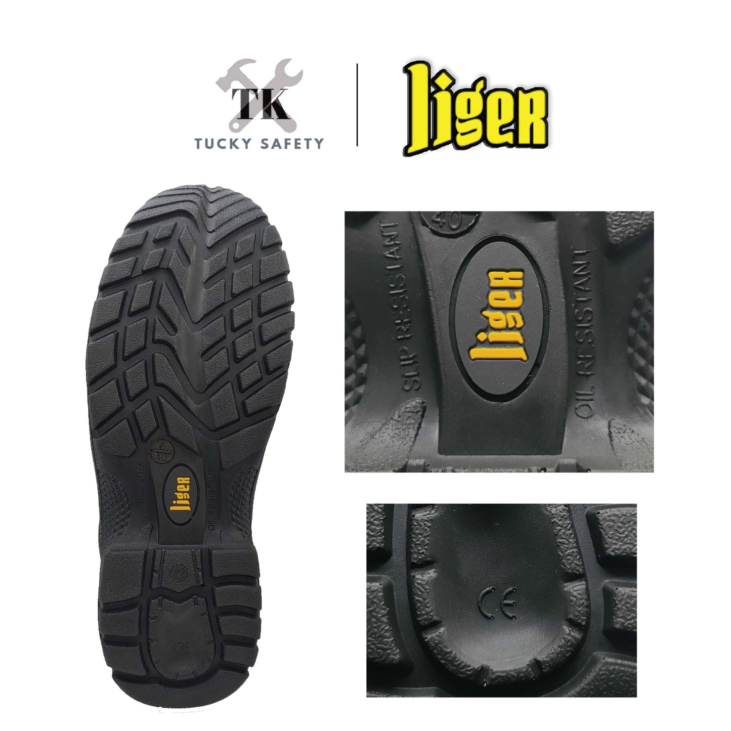 LG-88 [ LIGER ] 4 Inch Low-Cut Lace-Up Sirim Safety Shoes Extra Light Buffalo Leather Steel Toe Steel Midsole Safety Shoe