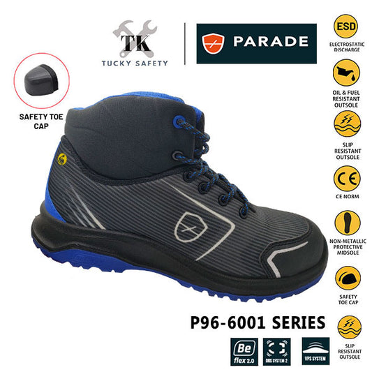 P96-6001 [ PARADE ] Rangor S1P SRC ESD VPS SYSTEM SLIP RESISTANT SAFETY TOE CAP SAFETY SHOES SPORTY