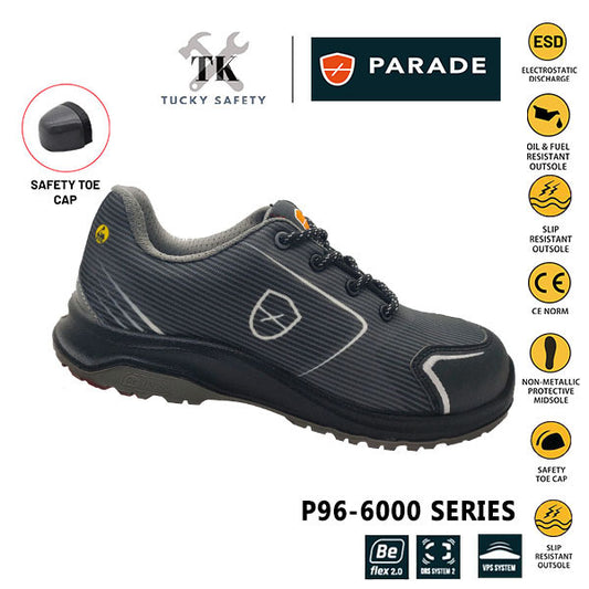 P96-6000 [ PARADE ] Runnor S1P SRC ESD VPS SYSTEM SLIP RESISTANT SAFETY TOE CAP SAFETY SHOES SPORTY