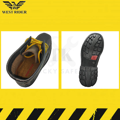 WR9022 - WEST RIDER SAFETY BOOT / KASUT SAFETY KERJA / LEATHER SAFETY BOOT  SERIES HEAVY DUTY SAFETY BOOT