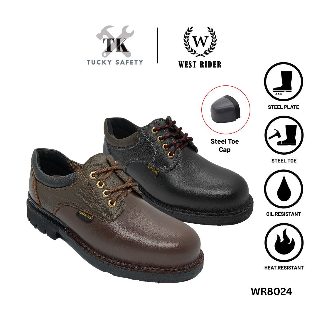 WR8024 - WEST RIDER MEN'S WORKING SAFETY BOOT / KASUT SAFETY KERJA LELAKI / MEN'S LEATHER WORKING SAFETY BOOT