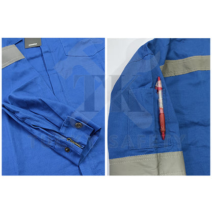 TK3900 - TK WELDING SAFETY JACKET WITH DOUBLE LAYER SLEEVE / BAJU KERJA WELDER DUA LAPIS LENGAN