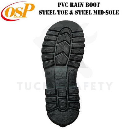 [ READY STOCK ] ( SIZE 5-11 ) OSP SAFETY RUBBER BOOTS WITH STEEL TOE CAP AND MID SOLE / RICO YELLOW BOOT