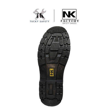 NK-1-BRW NK SAFETY SHOES STEEL TOE CAP SAFETY BOOT STEEL PLATE PU SOLE / KASUT SAFETY KERJA ARTIFICIAL LEATHER