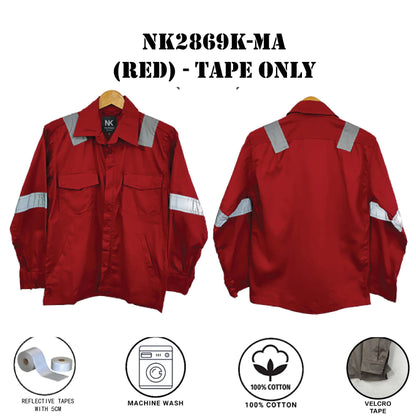 2869K Button - SIZE XS - 6XL PPE SAFETY JACKET / BAJU KERJA / CLOTHES ( BUTTON SERIES )