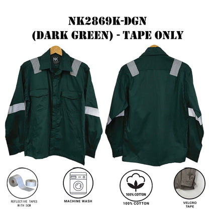 2869K Button - SIZE XS - 6XL PPE SAFETY JACKET / BAJU KERJA / CLOTHES ( BUTTON SERIES )