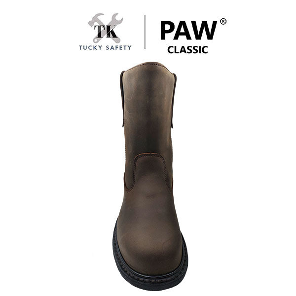 P118-BRW [ PAW CLASSIC ] MEN'S HEAVY DUTY SAFETY BOOT / KASUT KERJA LELAKI SAFETY BOOT STEEL TOE STEEL PLATE SAFETY BOOT