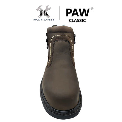 P119-BRW [ PAW CLASSIC ] MEN'S HEAVY DUTY SAFETY BOOT / KASUT KERJA LELAKI SAFETY BOOT STEEL TOE STEEL PLATE SAFETY BOOT