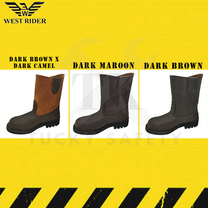 WR9018 - WEST RIDER SAFETY BOOT / KASUT SAFETY KERJA / LEATHER SAFETY BOOT HEAVY DUTY SAFETY BOOT HIGH CUT BOOT