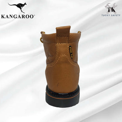 9930 SERIES - KANGAROO Original Men Safety Steel Toe Steel Plate Genuine Leather Safety Boot 9930-A70 & 9930-A71