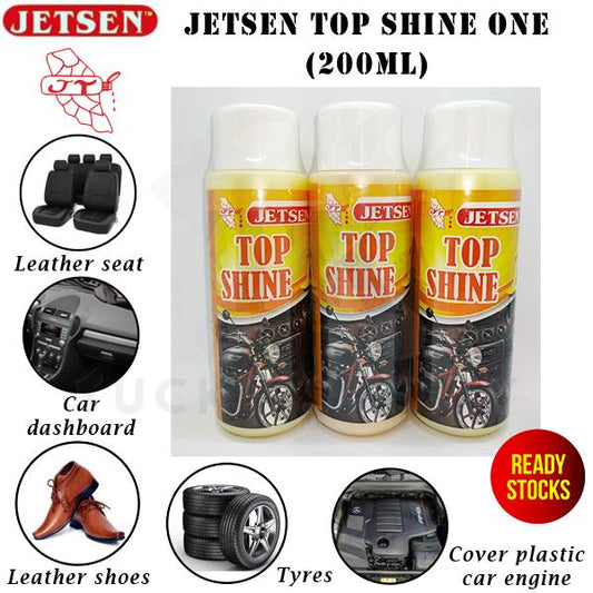 ( READY STOCK ) JETSEN TOP SHINE ONE (200 ML) POLISH SHOE / POLISH LEATHER SEAT / POLISH CAR