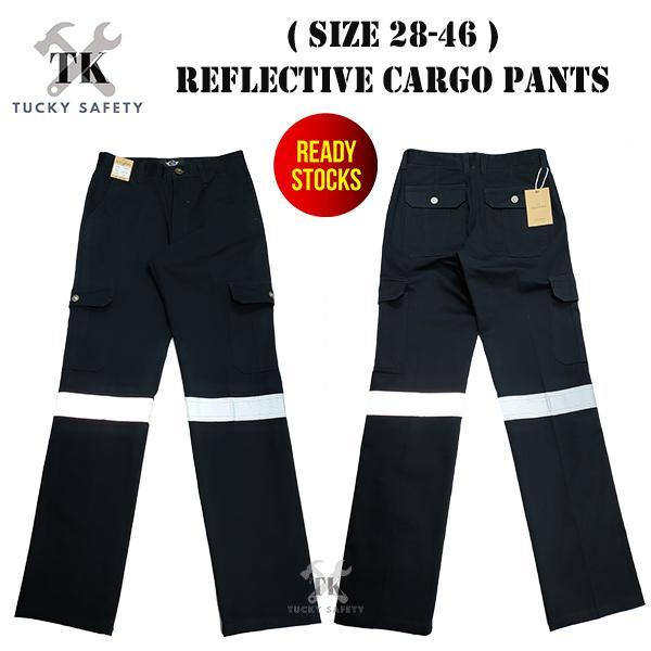 2166 SERIES ( SIZE 28-48 ) WEST RIDER MEN'S REFLECTIVE WORKING PANTS 240gsm STRAIGHT CUT / CARGO PANTS / SELUAR KERJA LELAKI