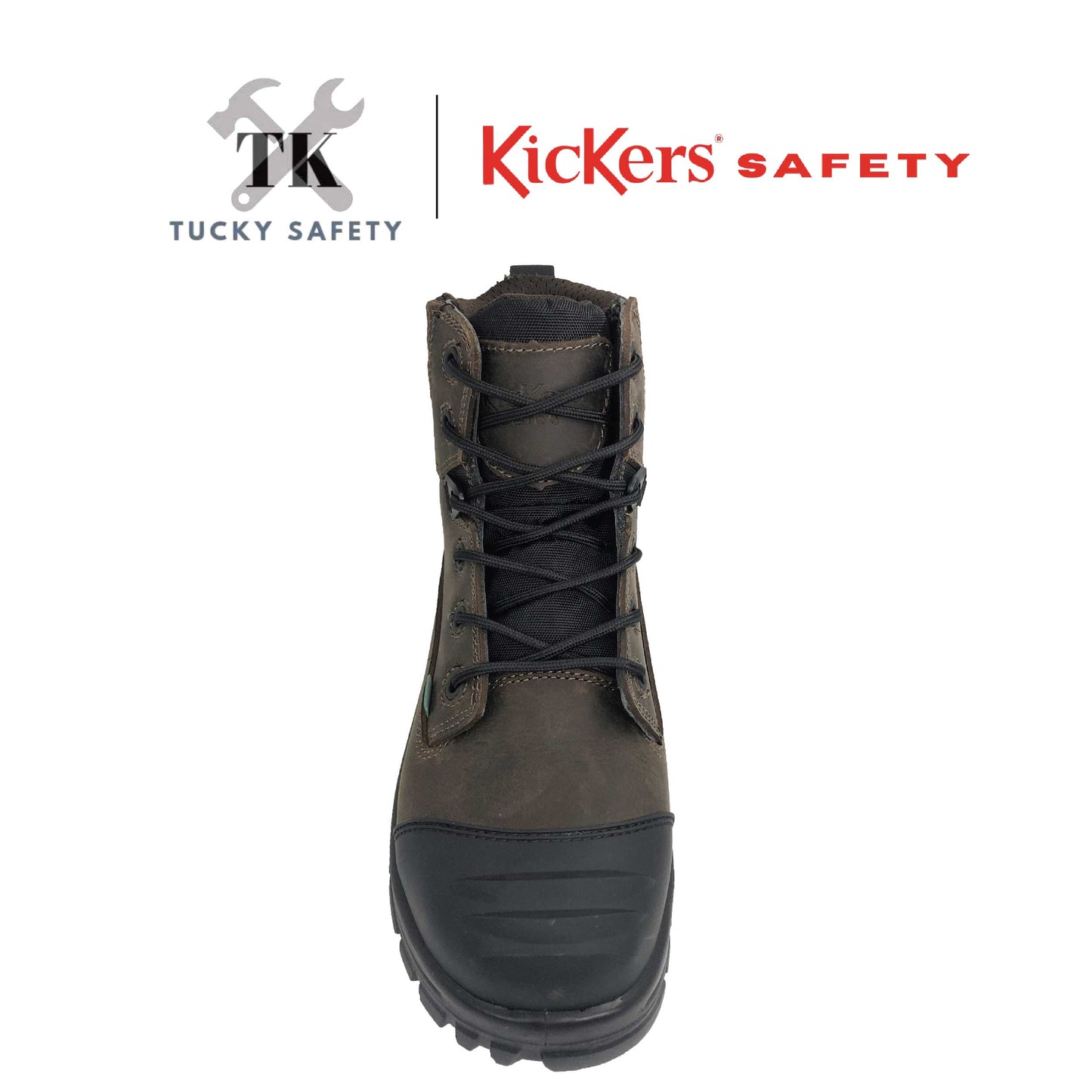 3066 [ KICKERS SAFETY ] BUT KESELAMATAN ESD LELAKI BERTALI KERJA BERAT HUJUNG KELULI PLAT KELULI MID CUT SAFETY BOOT ESD
