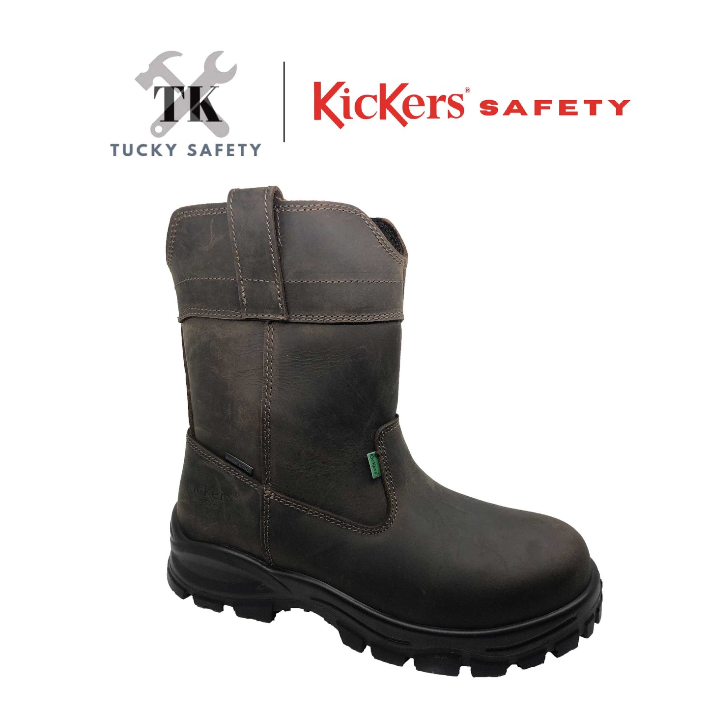 3069 [ KICKERS SAFETY ] BUT KESELAMATAN LELAKI KERJA BERAT HUJUNG KELULI PLAT KELULI HIGH CUT SAFETY BOOT WATERPROOF