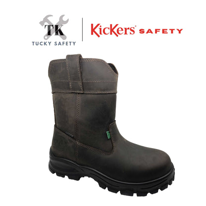 3069 [ KICKERS SAFETY ] BUT KESELAMATAN LELAKI KERJA BERAT HUJUNG KELULI PLAT KELULI HIGH CUT SAFETY BOOT WATERPROOF
