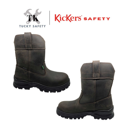 3069 [ KICKERS SAFETY ] BUT KESELAMATAN LELAKI KERJA BERAT HUJUNG KELULI PLAT KELULI HIGH CUT SAFETY BOOT WATERPROOF
