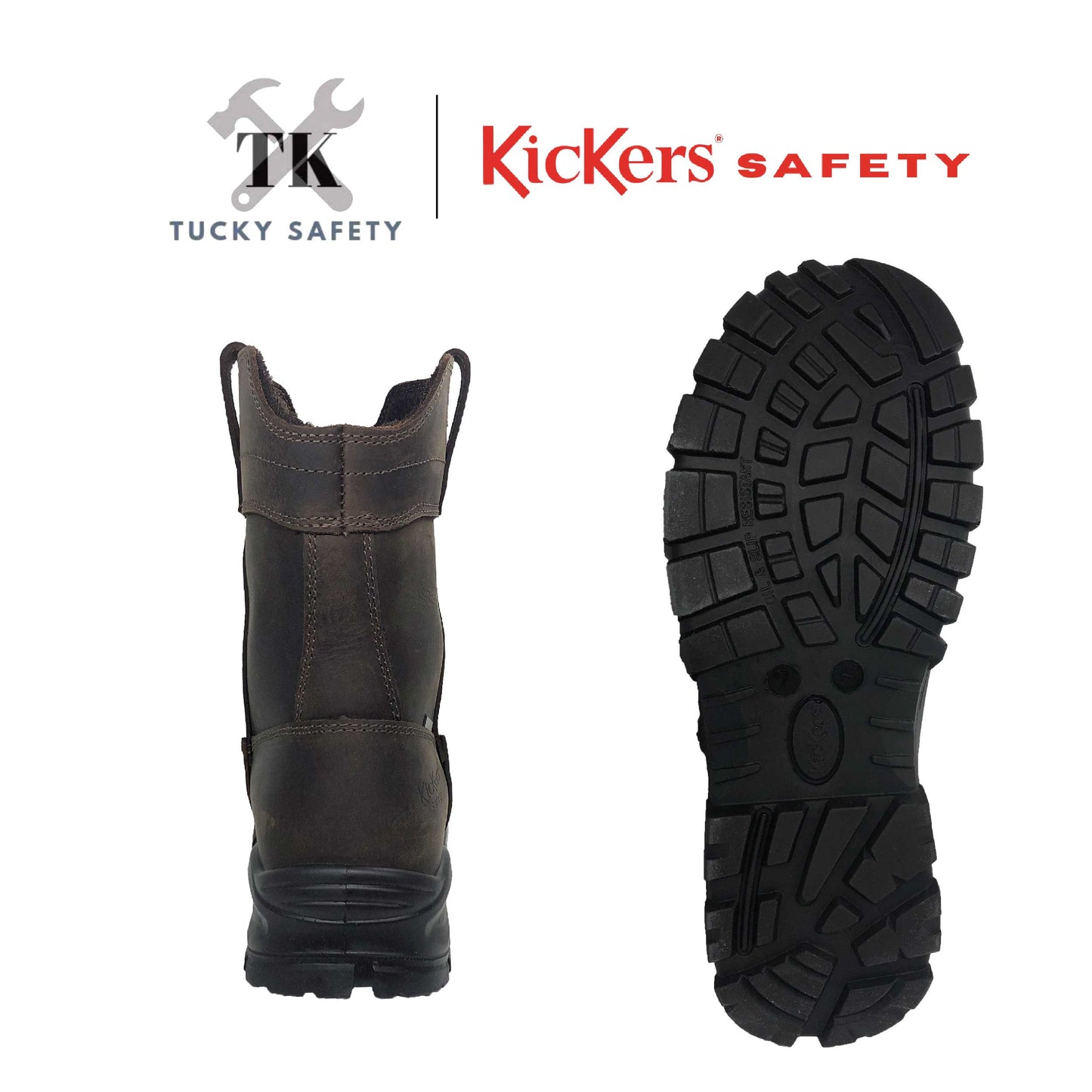 3069 [ KICKERS SAFETY ] BUT KESELAMATAN LELAKI KERJA BERAT HUJUNG KELULI PLAT KELULI HIGH CUT SAFETY BOOT WATERPROOF