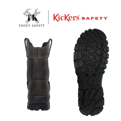 3069 [ KICKERS SAFETY ] BUT KESELAMATAN LELAKI KERJA BERAT HUJUNG KELULI PLAT KELULI HIGH CUT SAFETY BOOT WATERPROOF
