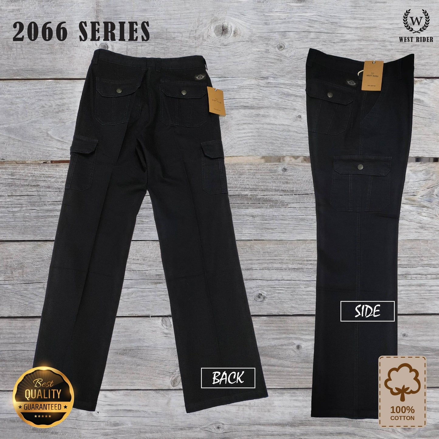 2066 - WEST RIDER MEN'S STRAIGHT CUT WORKING PANTS / CARGO PANTS / SELUAR KERJA